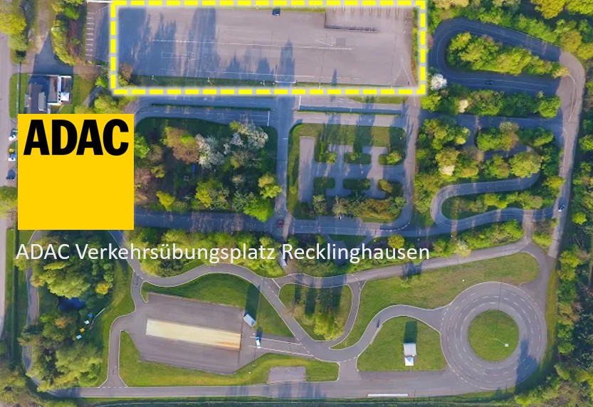 The ADAC test track used is highlighted at the top of the image