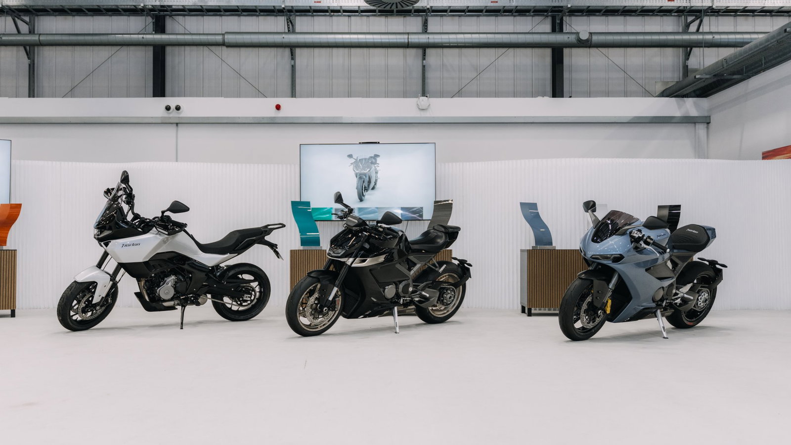 Three bikes in the Norton design studio