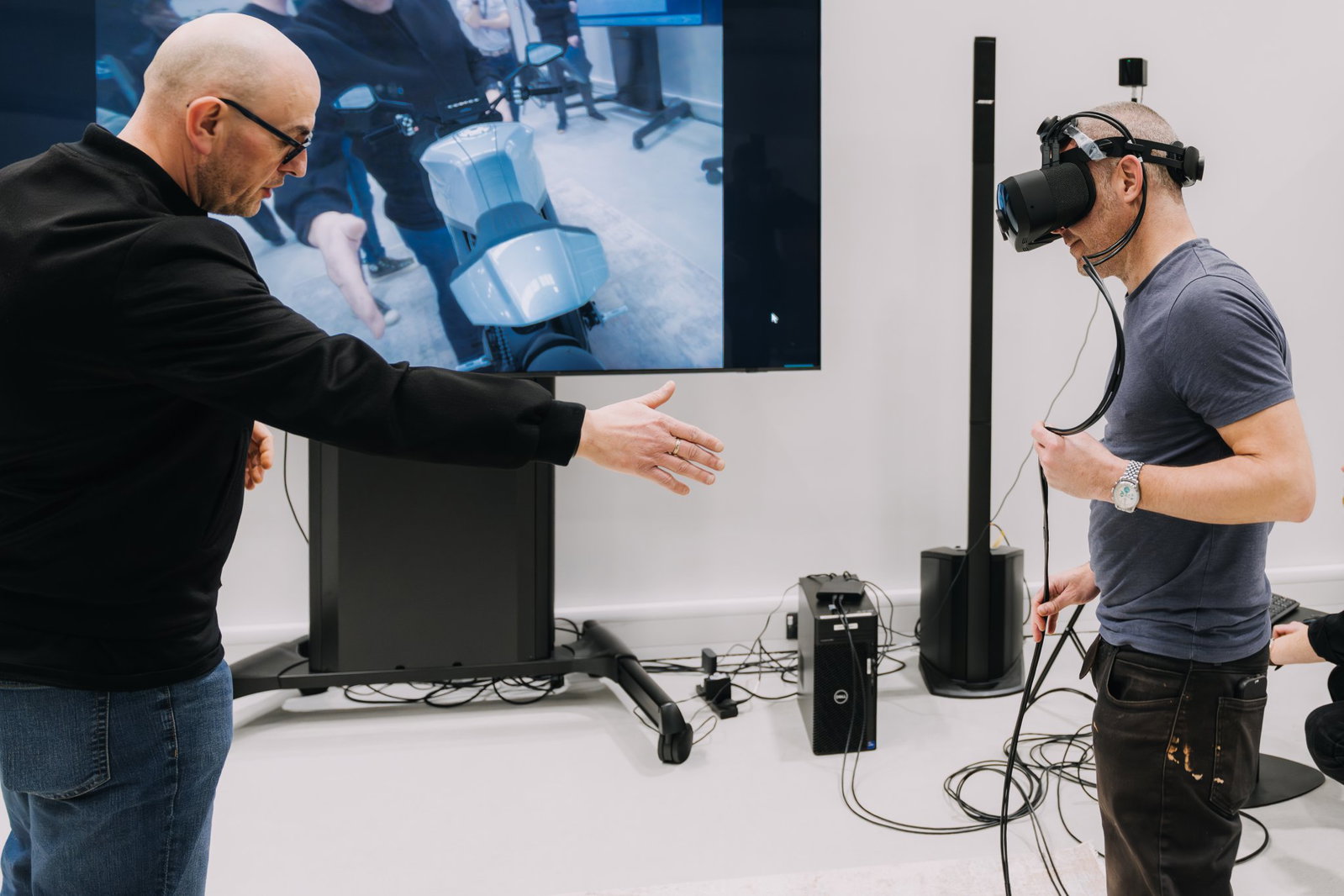 Testing the VR in the Norton design studio
