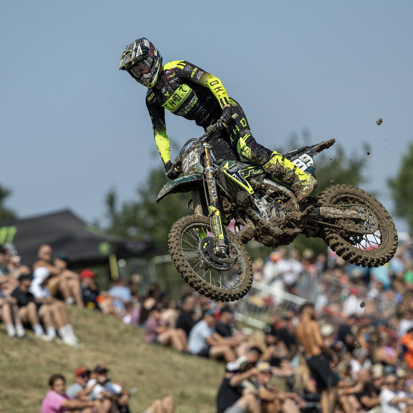 Guillem Farres riding in the MX2 series.