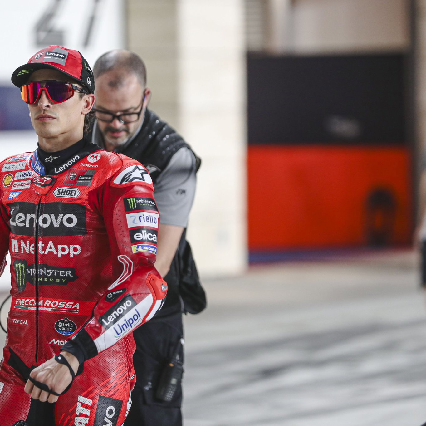 Marc Marquez at the 2025 Qatar MotoGP. Credit: Gold and Goose.