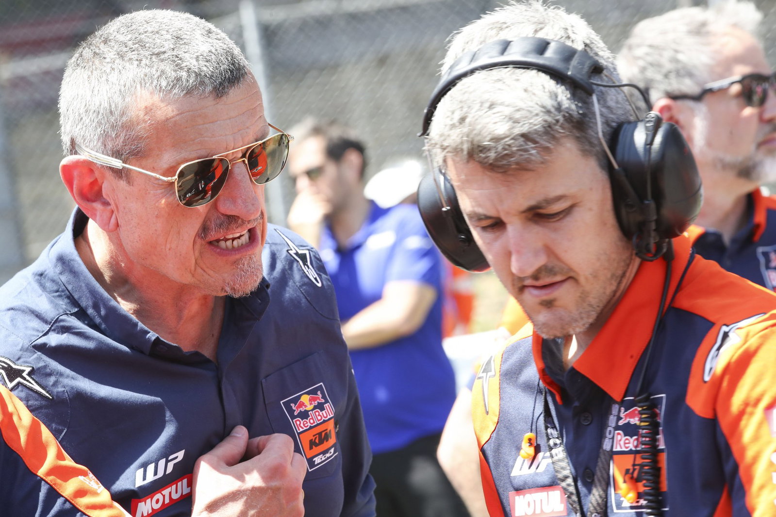 Guenther Steiner at a MotoGP race. Credit: Gold and Goose.