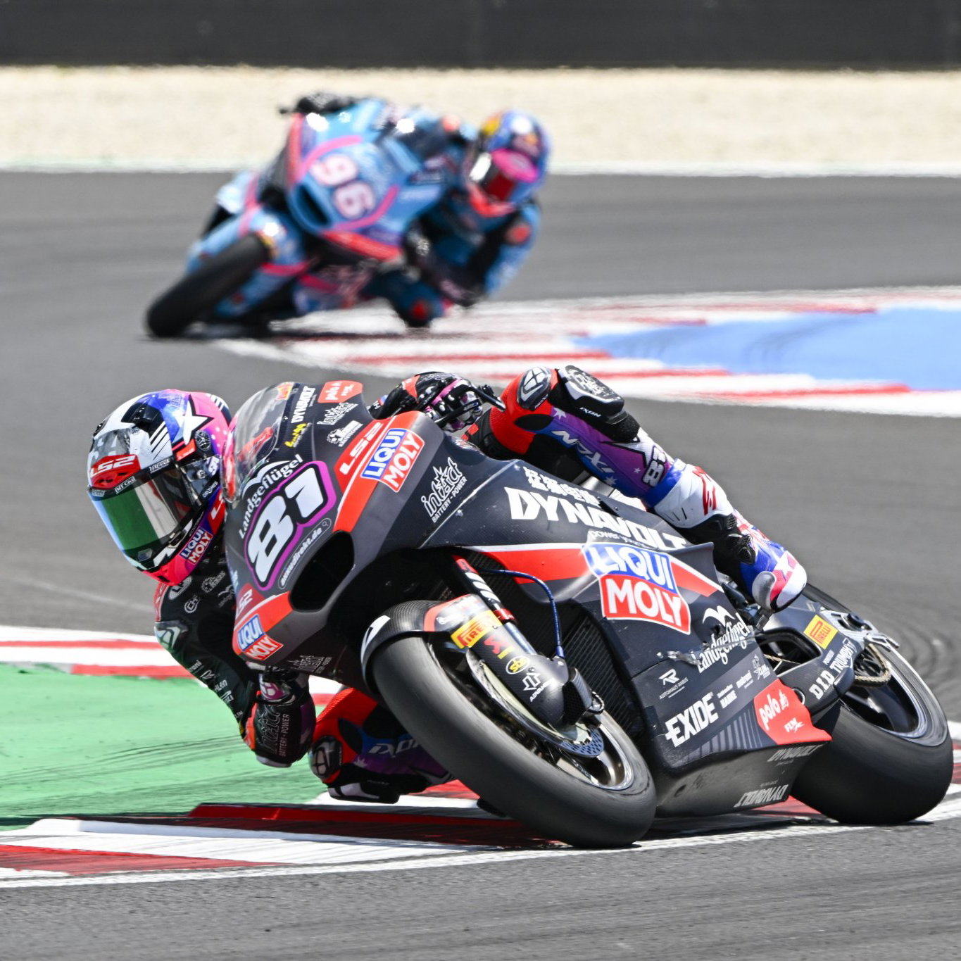 Triumph powered Moto2 bikes on track | Image: © Gold and Goose