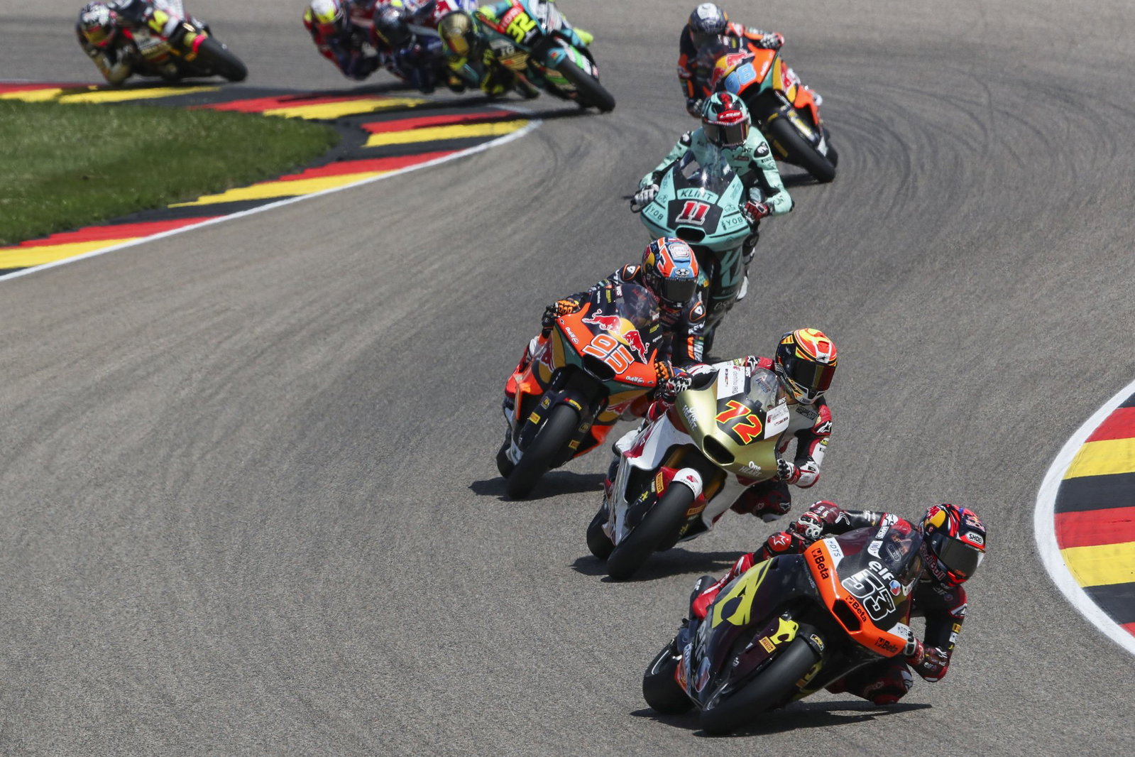 Moto2 bikes racing on track | Image: © Gold and Goose