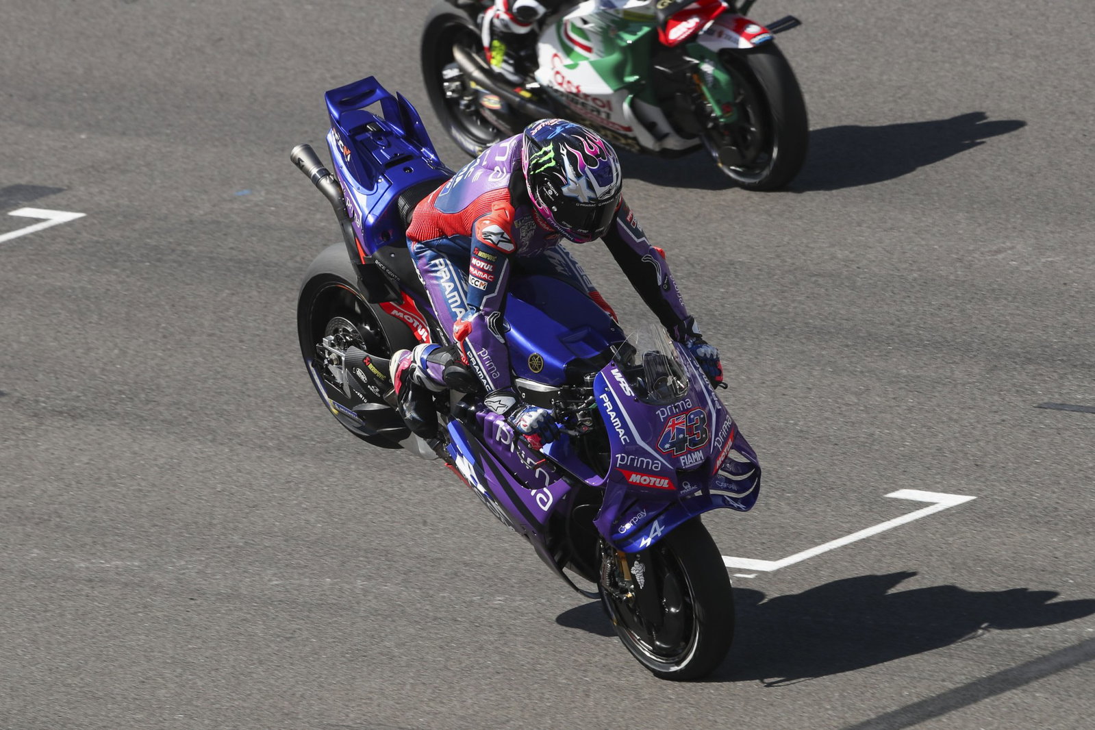 Jack Miller performing a stoppie at the British MotoGP. Credit: Gold and Goose.
