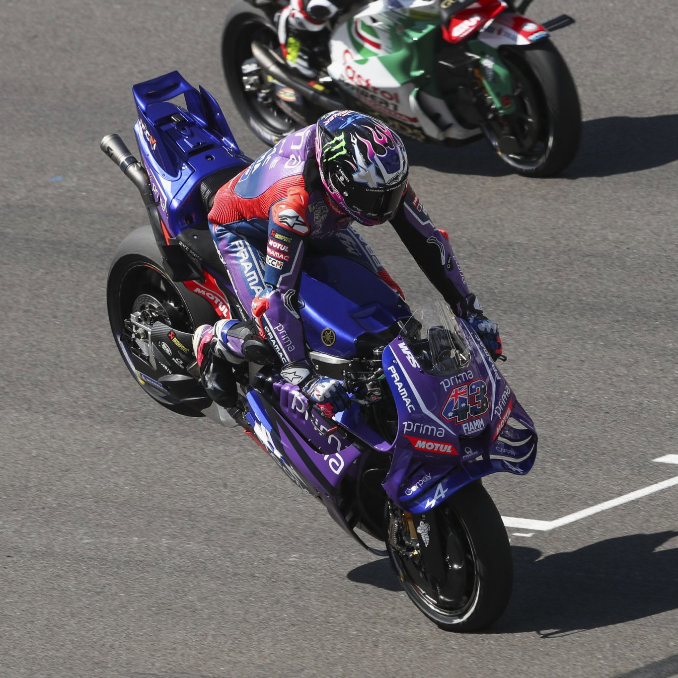 Jack Miller performing a stoppie at the British MotoGP. Credit: Gold and Goose.