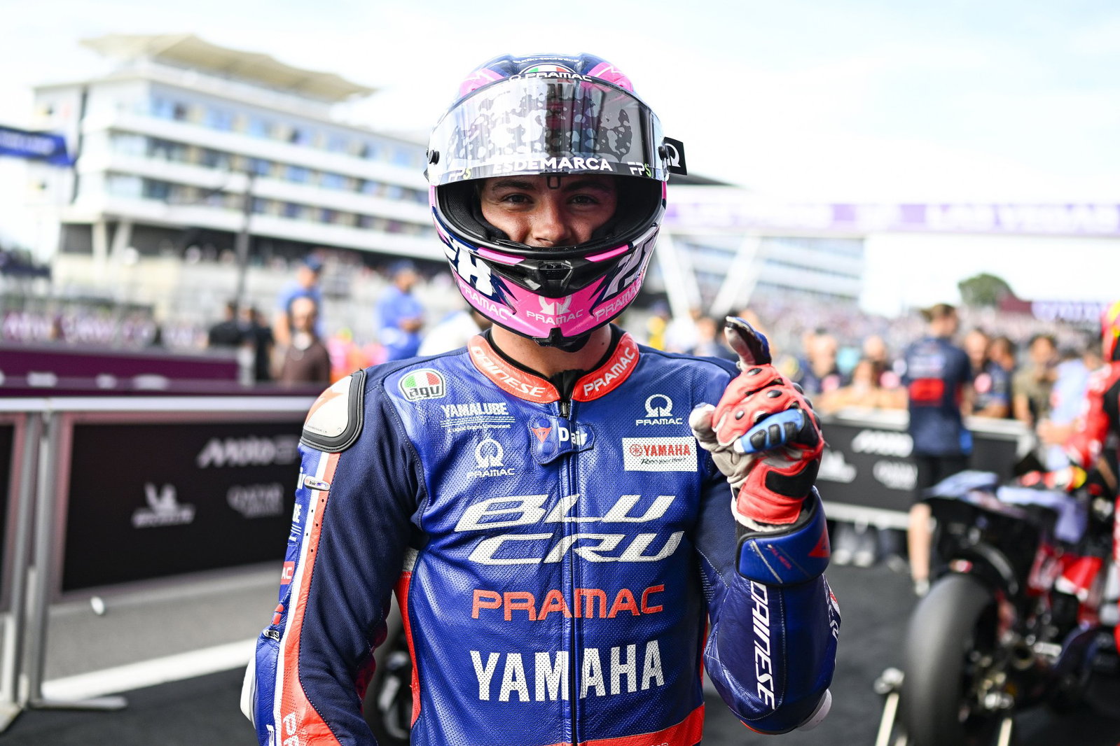 Izan Guevara in parc ferme. Credit: Gold and Goose.
