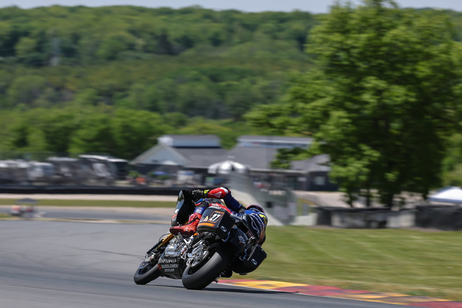 Max Toth riding a Bagger World Cup Harley-Davidson Road Glide