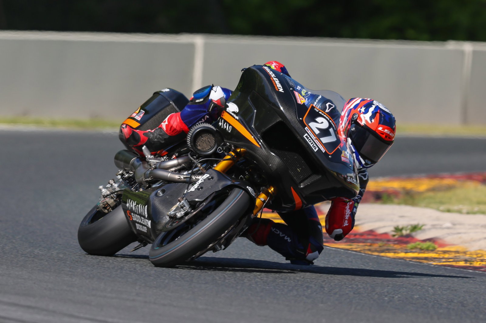 Max Toth riding a Bagger World Cup Harley-Davidson Road Glide