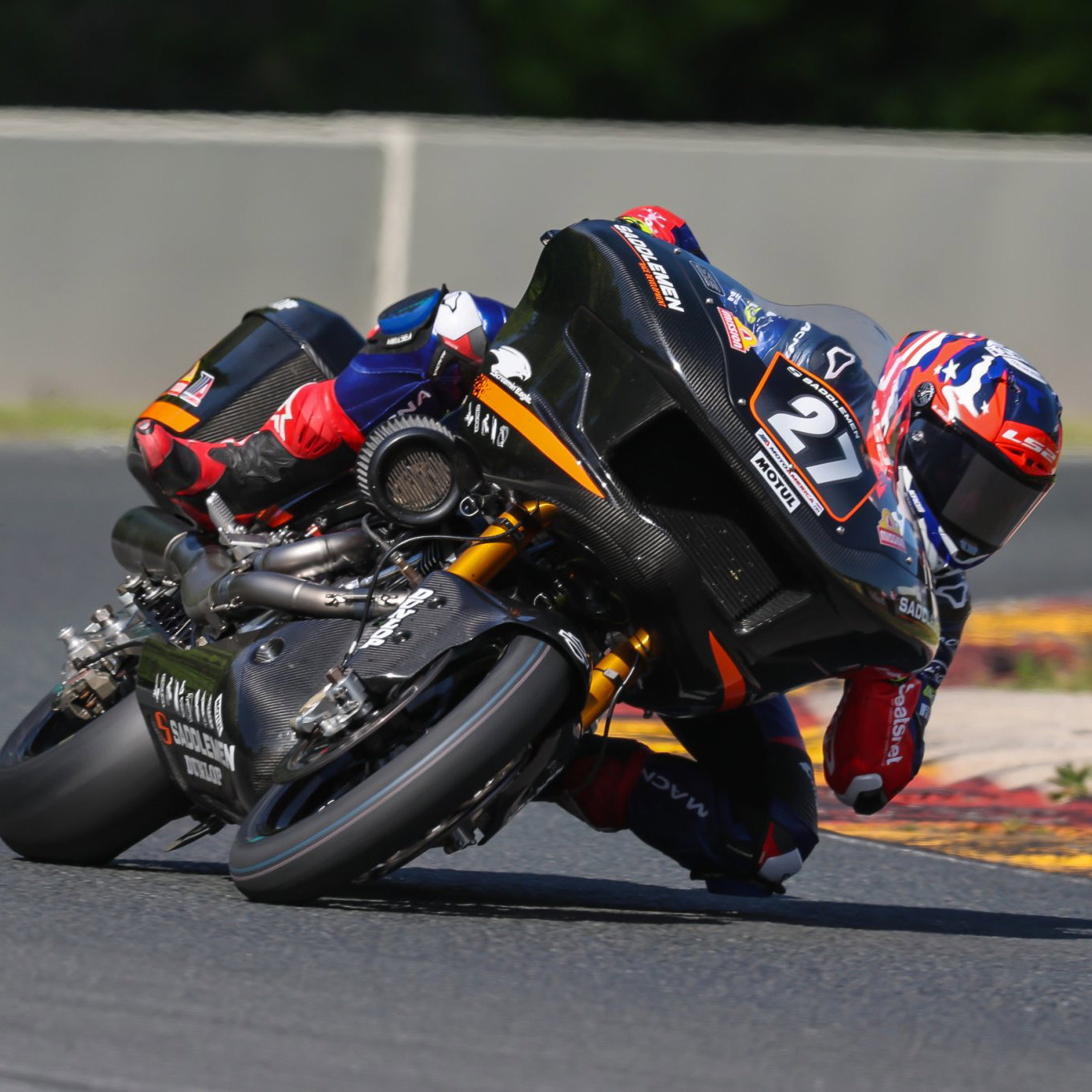 Max Toth riding a Bagger World Cup Harley-Davidson Road Glide