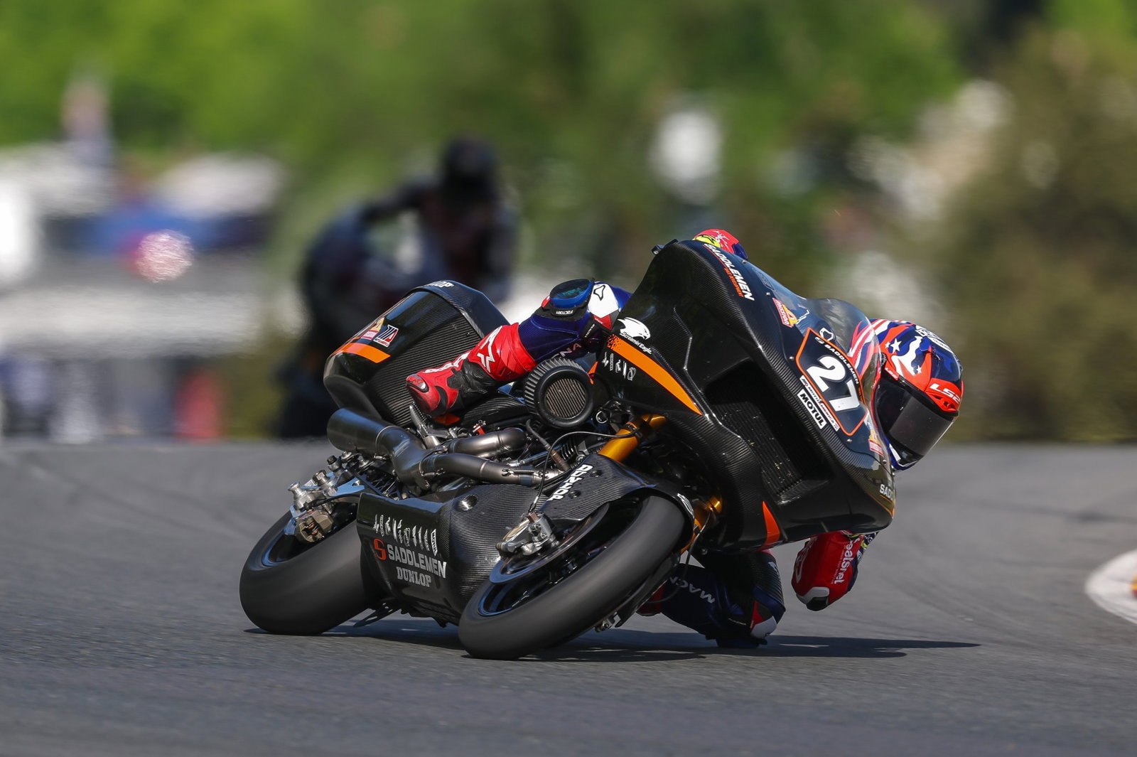 Max Toth riding a Bagger World Cup Harley-Davidson Road Glide