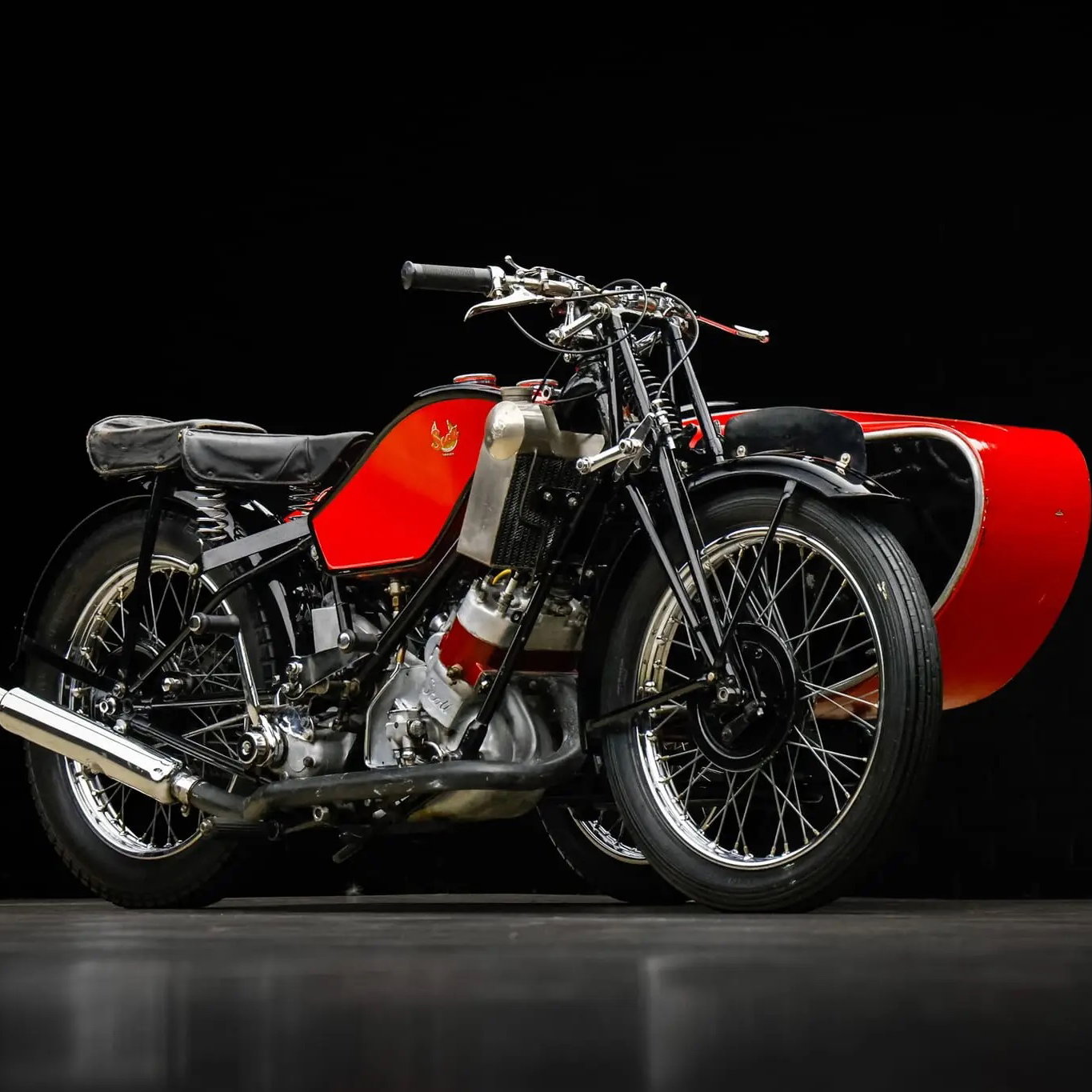 Ex-Steve McQueen Scott Flying Squirrel sidecar outfit