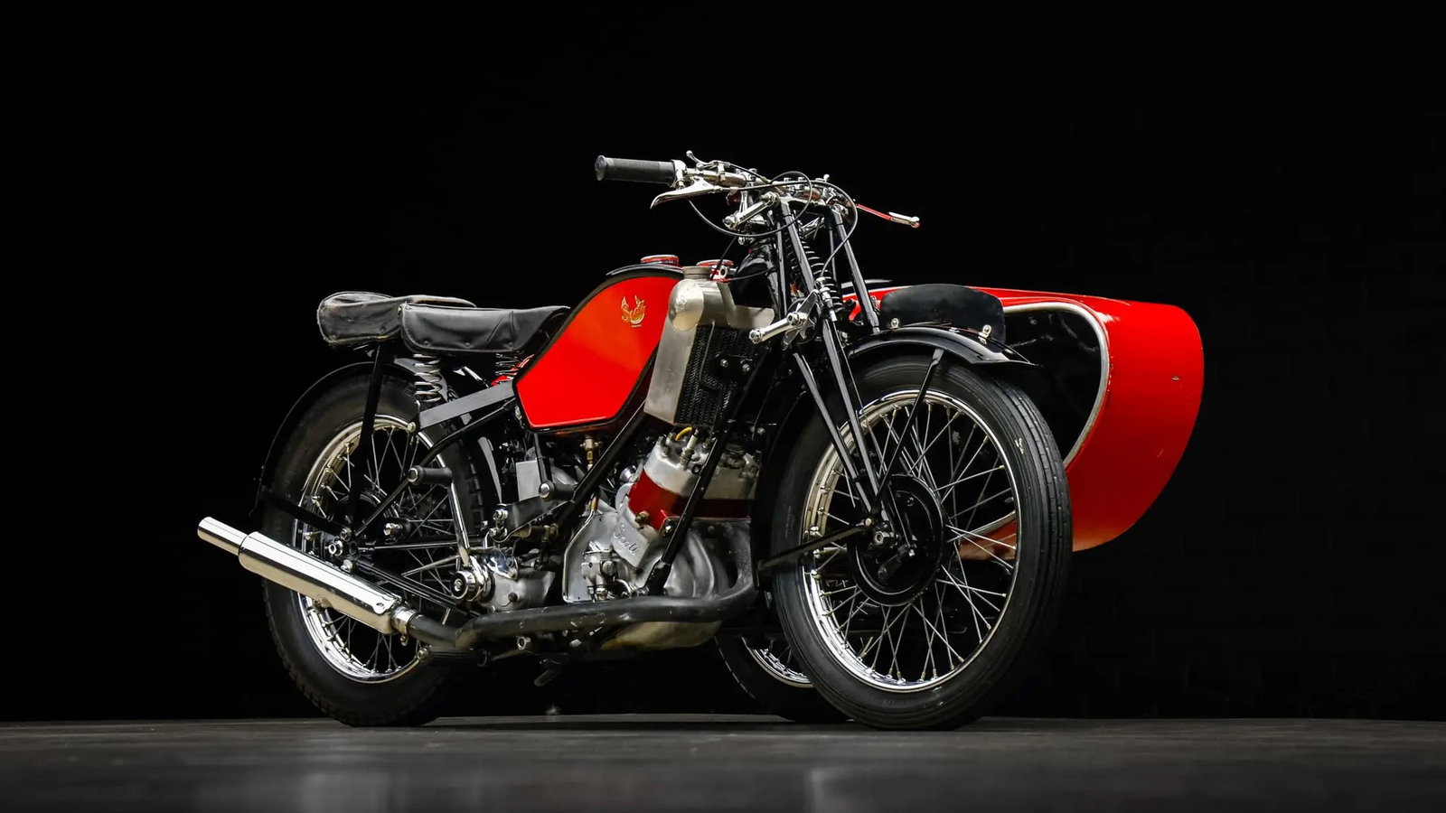 Ex-Steve McQueen Scott Flying Squirrel sidecar outfit
