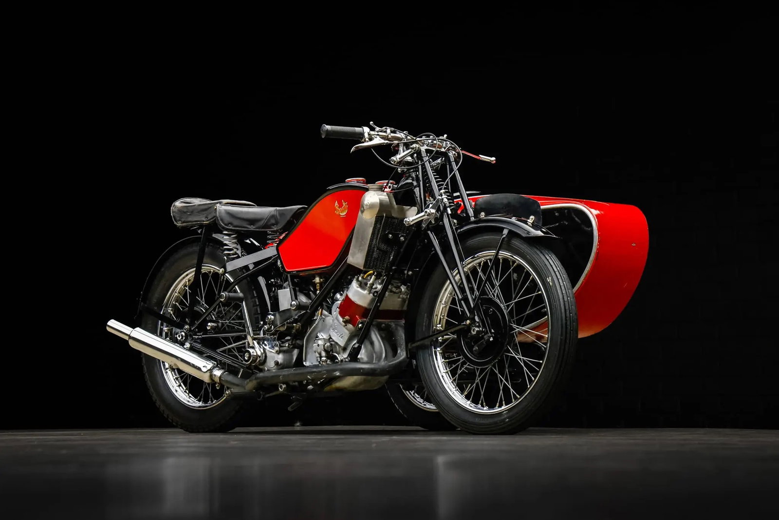 Ex-Steve McQueen Scott Flying Squirrel sidecar outfit