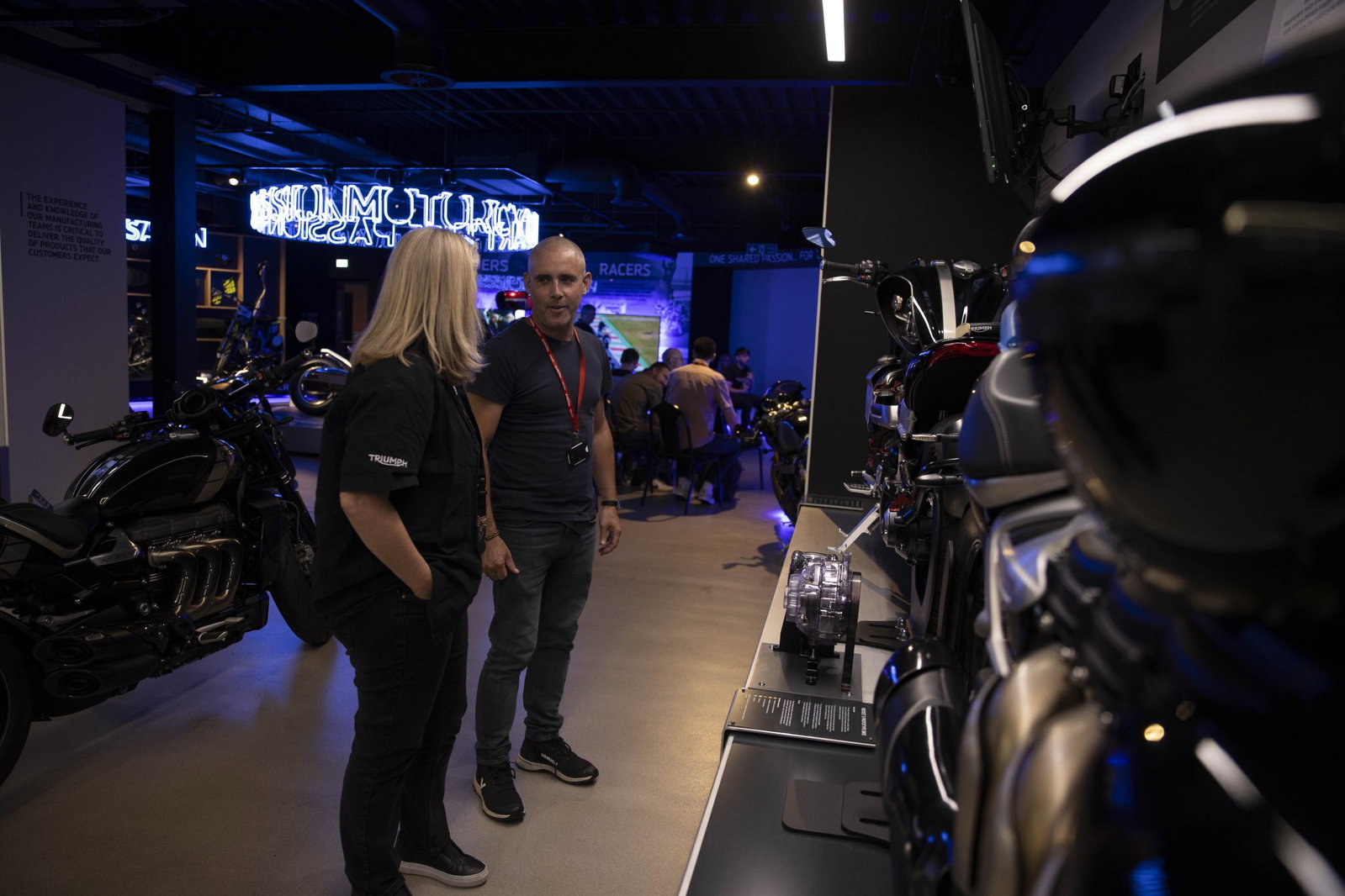 Speaking to Triumph staff about the new Moto2 engine