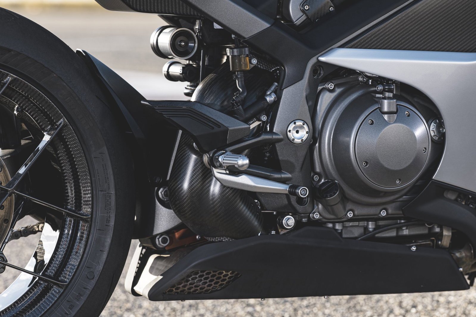 The engine casing of the Norton Manx R
