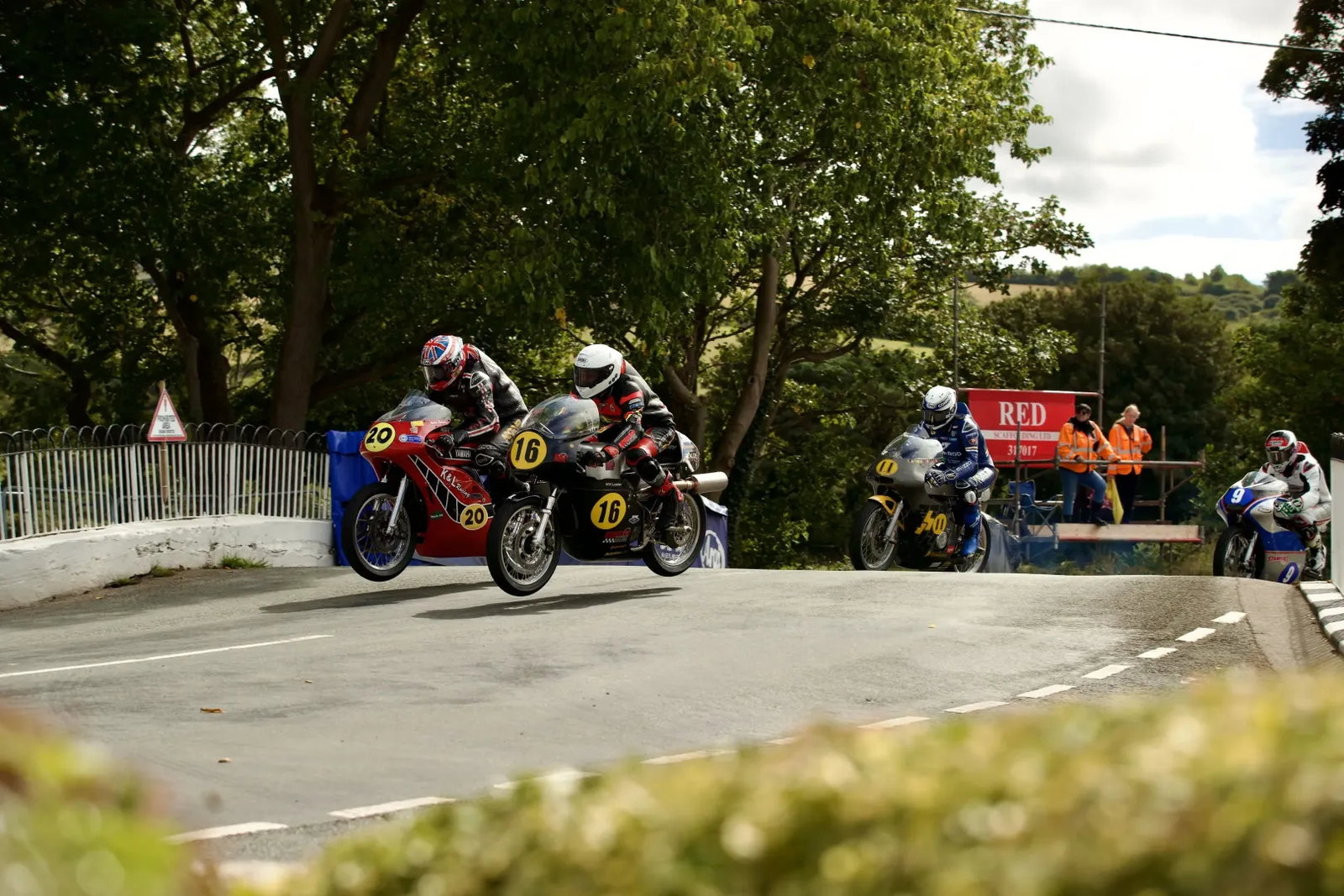 Riders during qualifying. Credit: Isle of Man TT.