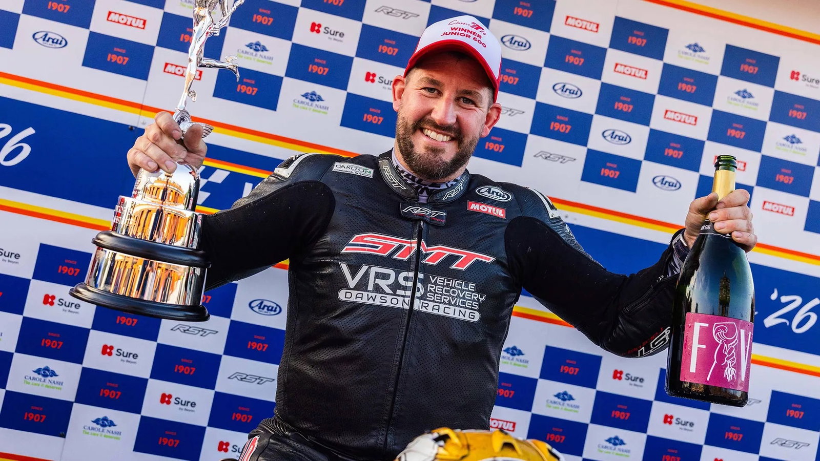 Rob Hodson on the Classic TT podium