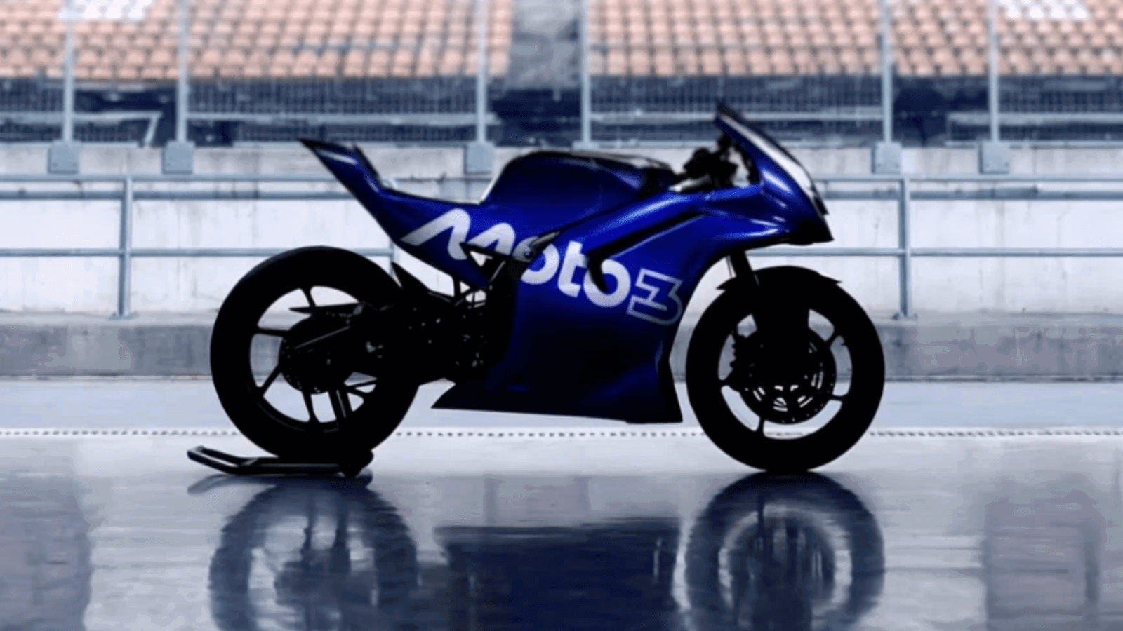 Yamaha motorcycle with Moto3 branding. Credit: Yamaha Racing.
