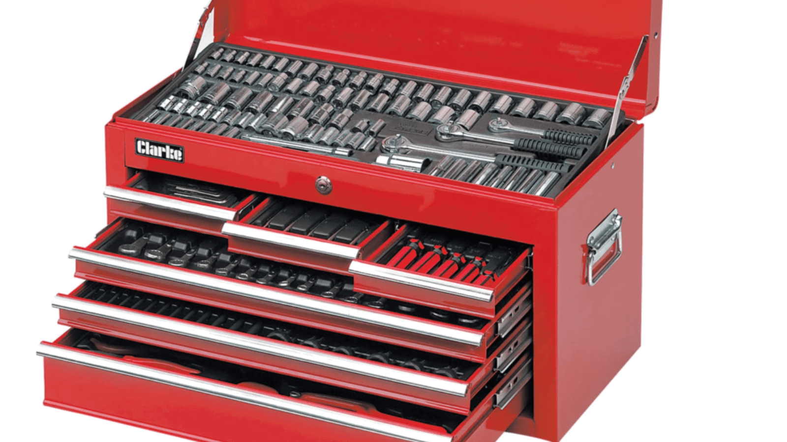 This is the Clarke CHT859 300 Piece AF/Metric Home Garage Repair Kit from Machine Mart
