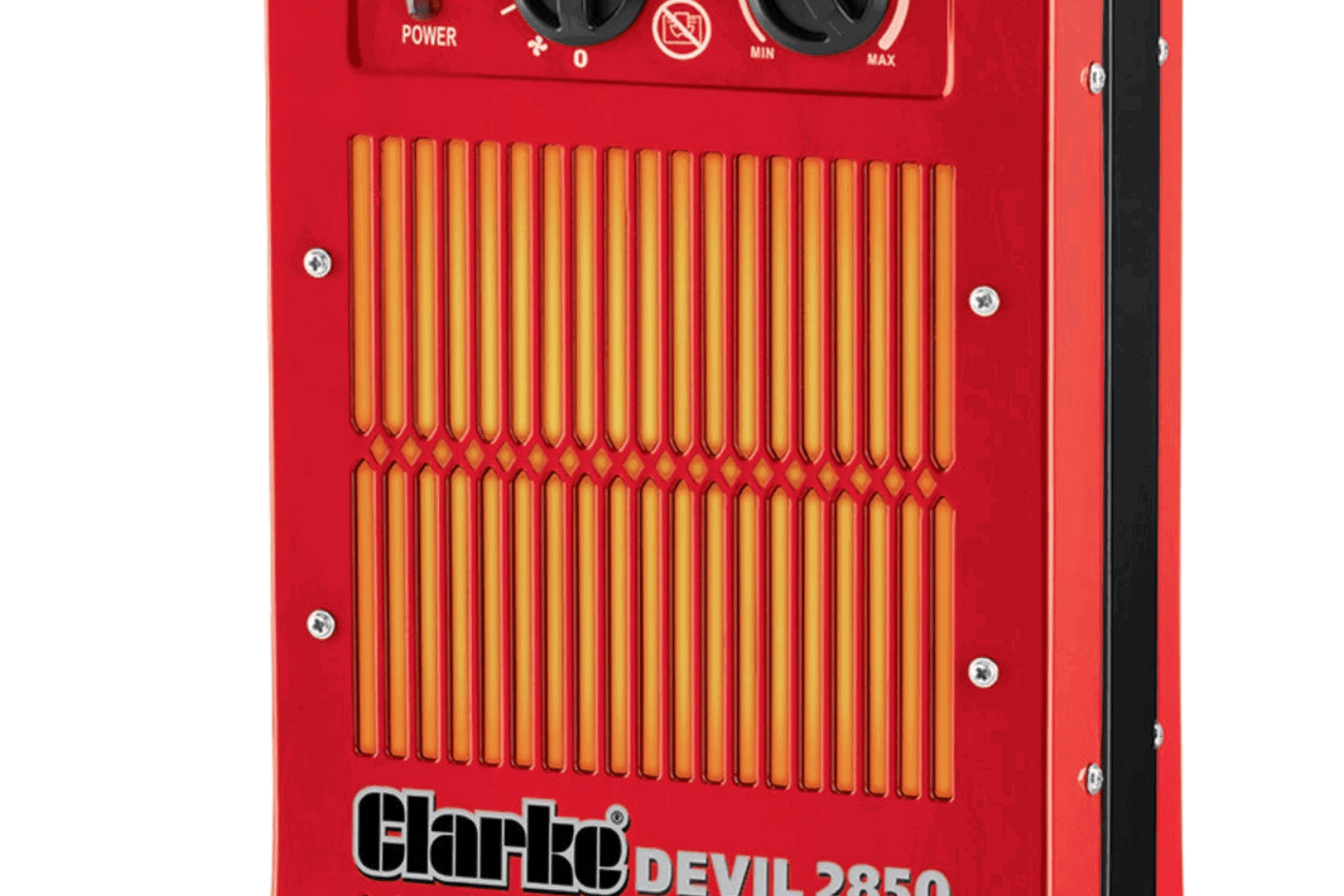 The Clarke Devil 2850 2.8kW Electric Fan Heater.