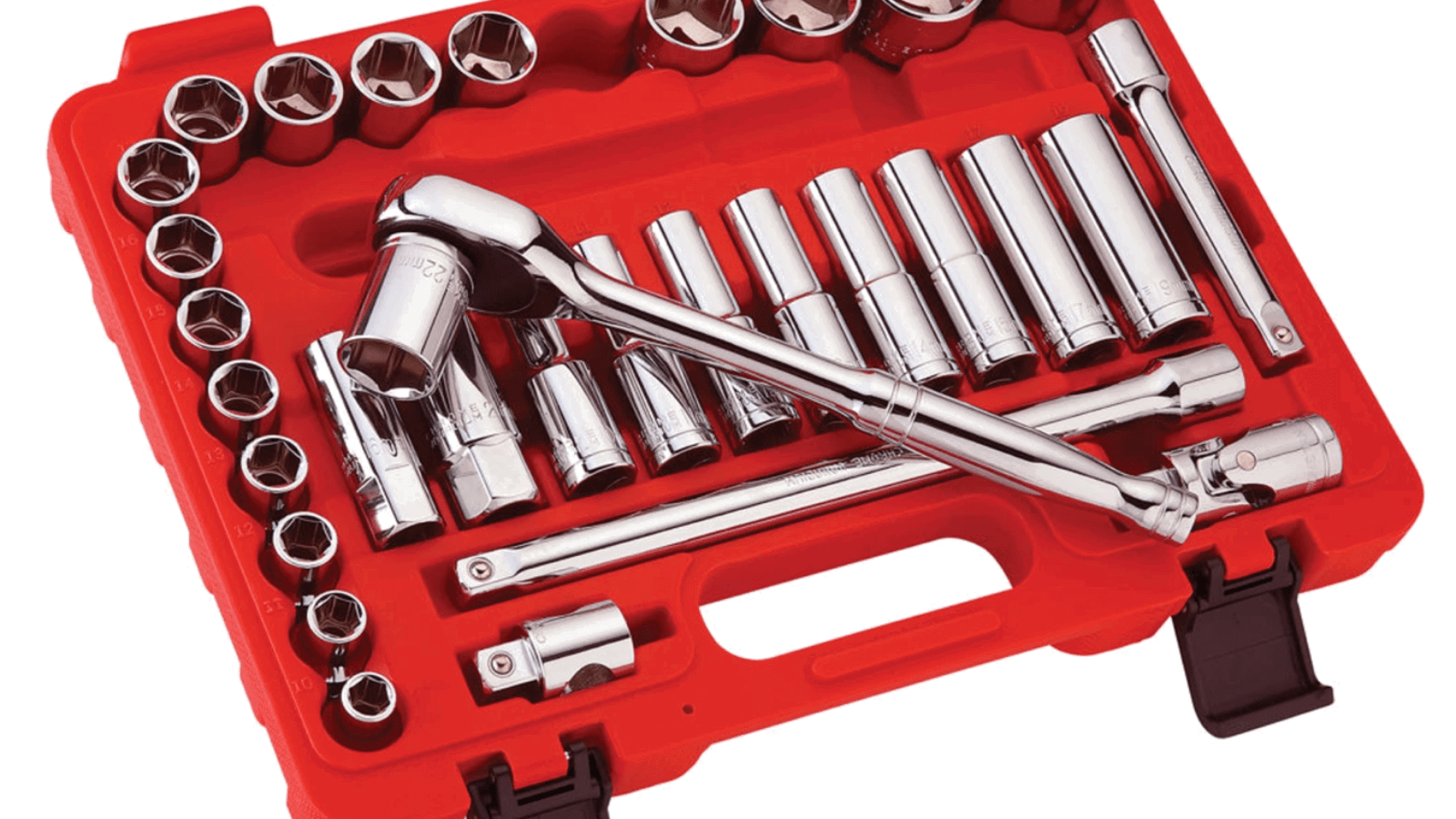 The Clarke PRO378 32 Piece ½" Drive Metric Socket Set.
