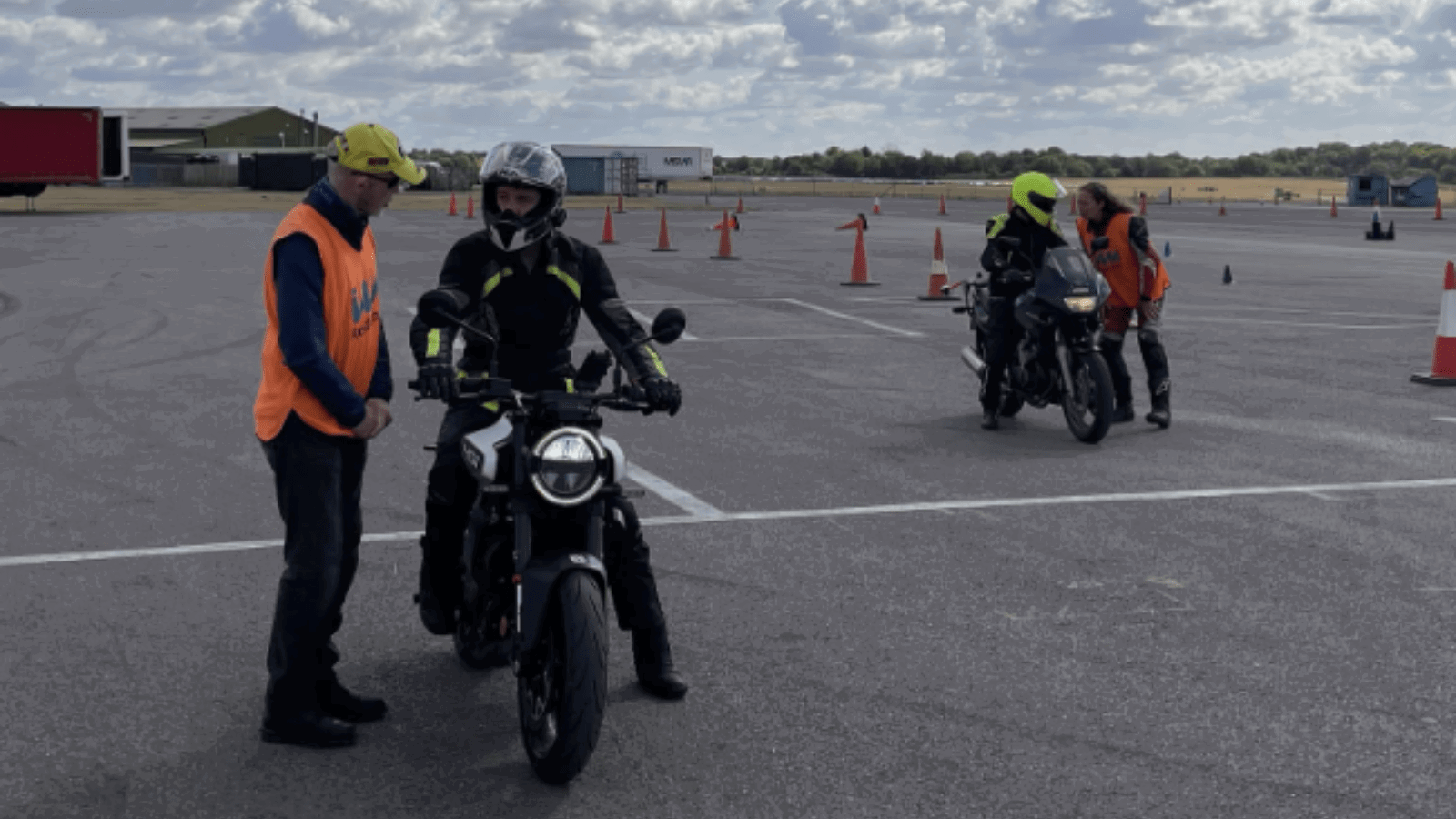Motorcycle training at Thruxton. Credit: IAM RoadSmart/Facebook.