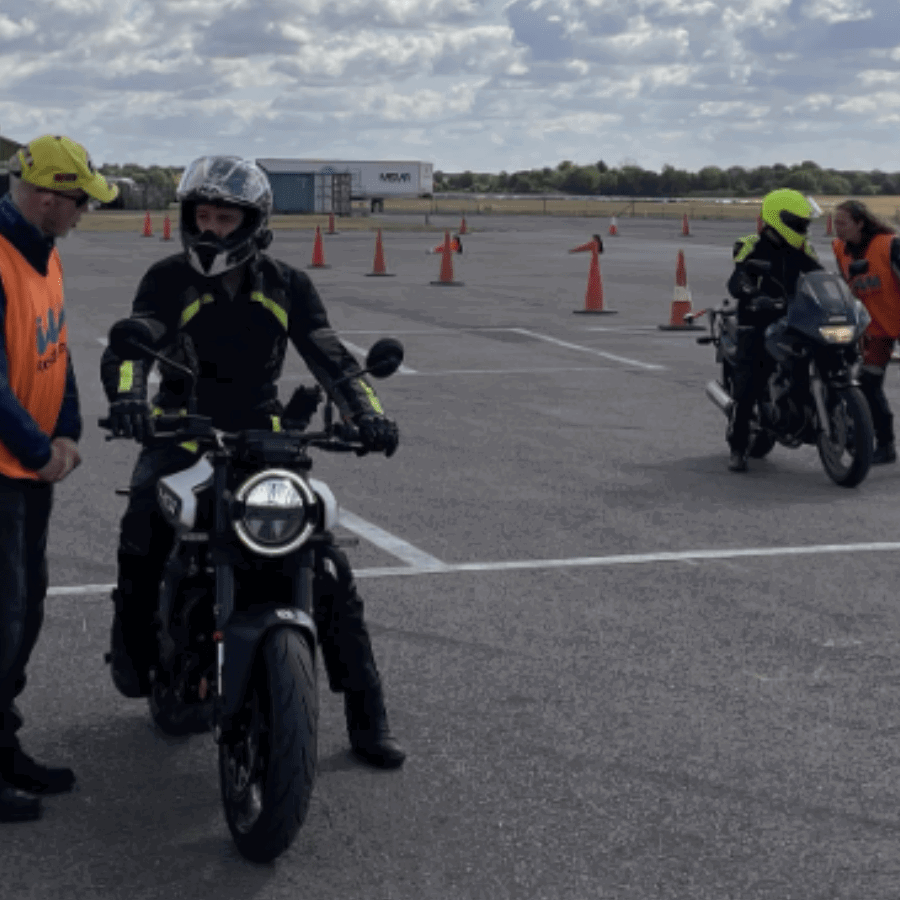 Motorcycle training at Thruxton. Credit: IAM RoadSmart/Facebook.