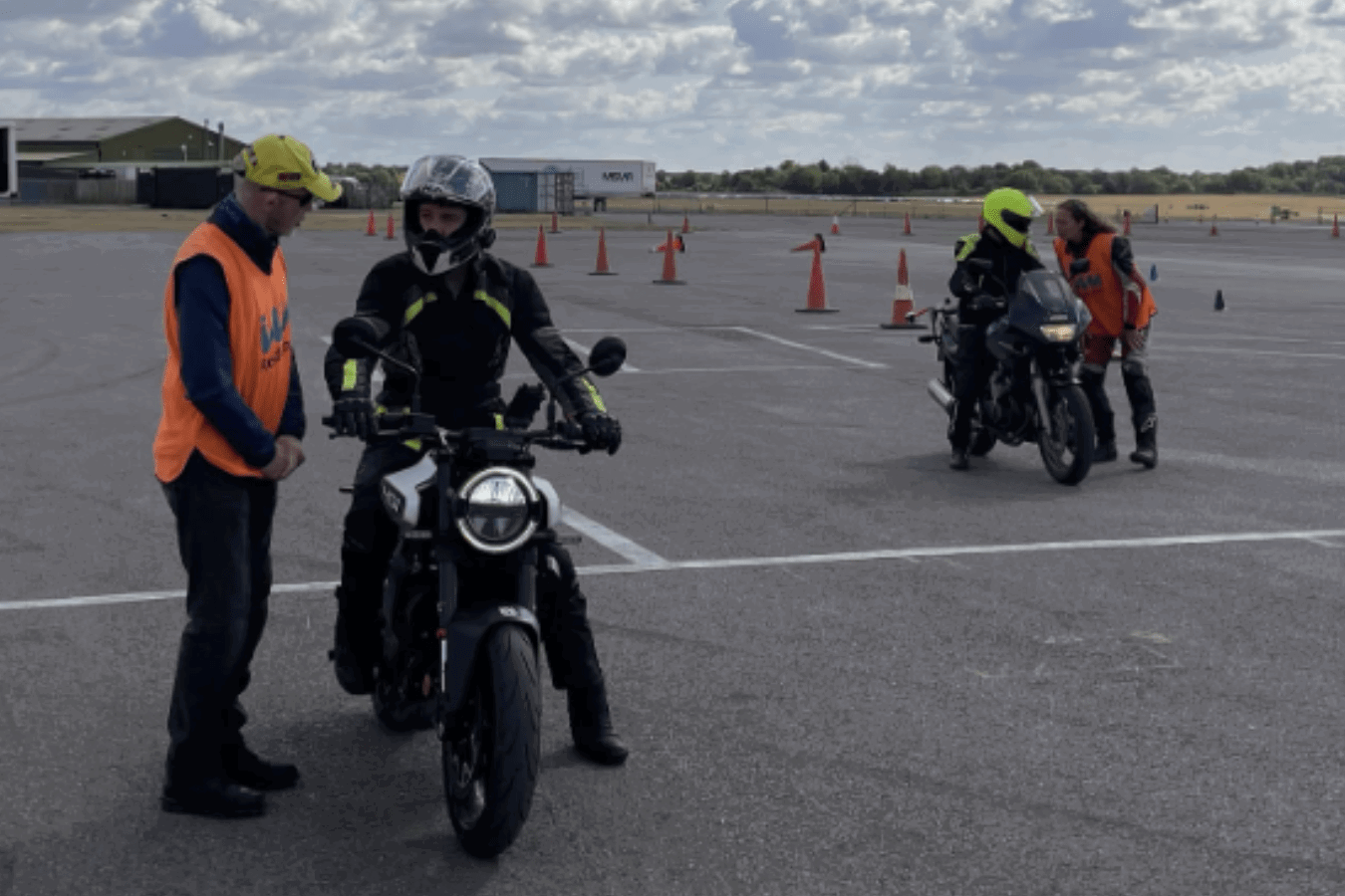 Motorcycle training at Thruxton. Credit: IAM RoadSmart/Facebook.