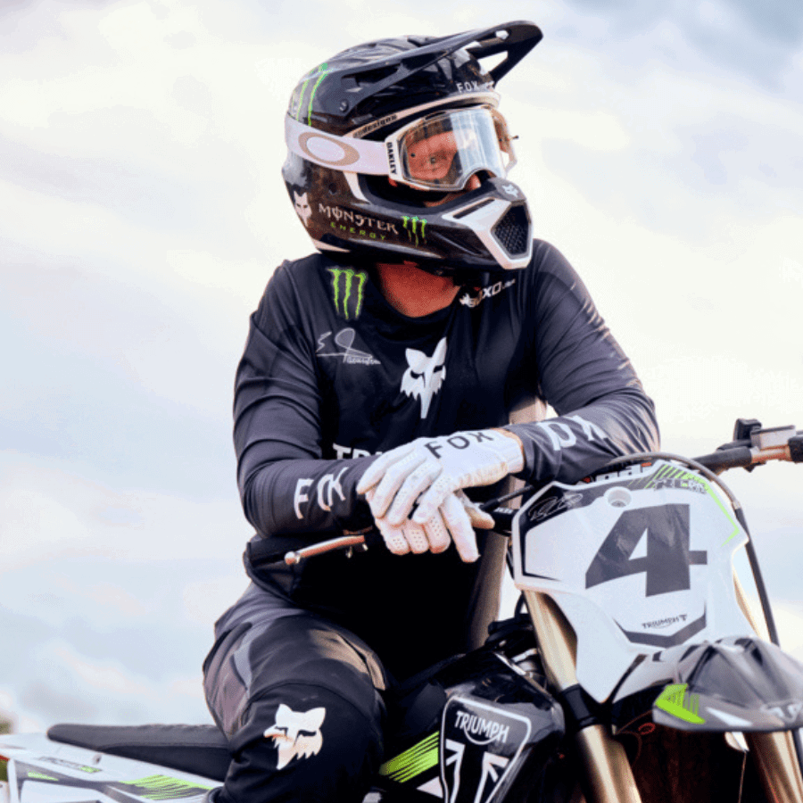 Ricky Carmichael and the Triumph TF 450-RC Edition.