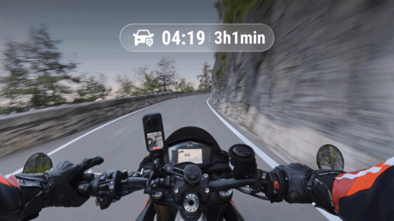 The new Insta360 X6 being used on a motorcycle. Credit: Insta360.