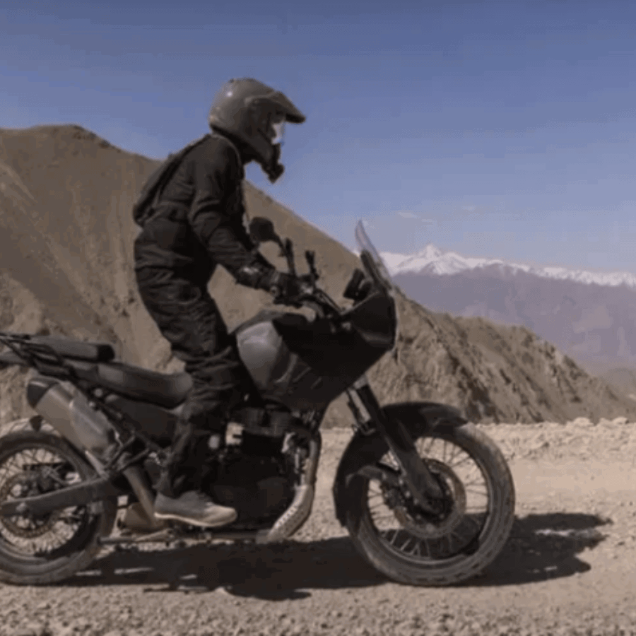 Royal Enfield Himalayan 750 during a test.