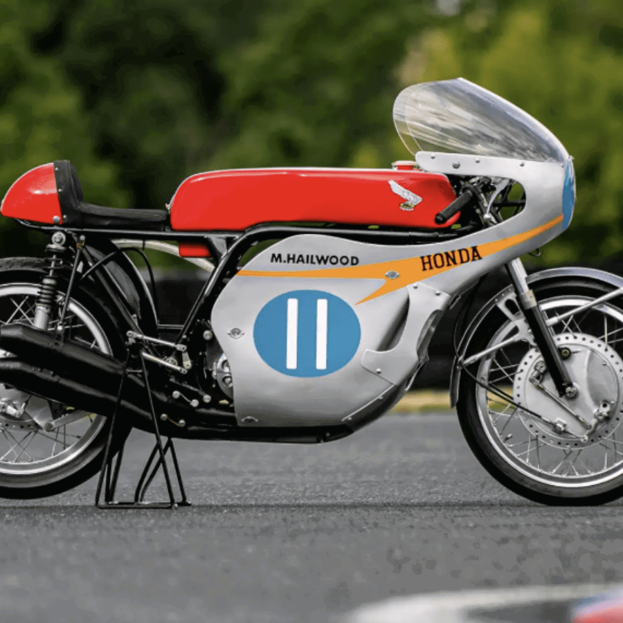 Mike Hailwood's 1966 Honda RC173. Credit: Iconic Auctioneers.