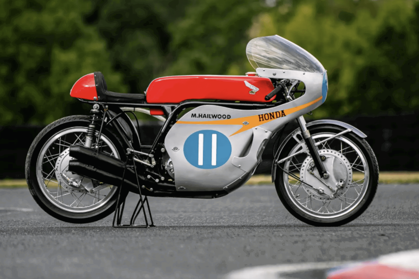 Mike Hailwood's 1966 Honda RC173. Credit: Iconic Auctioneers.