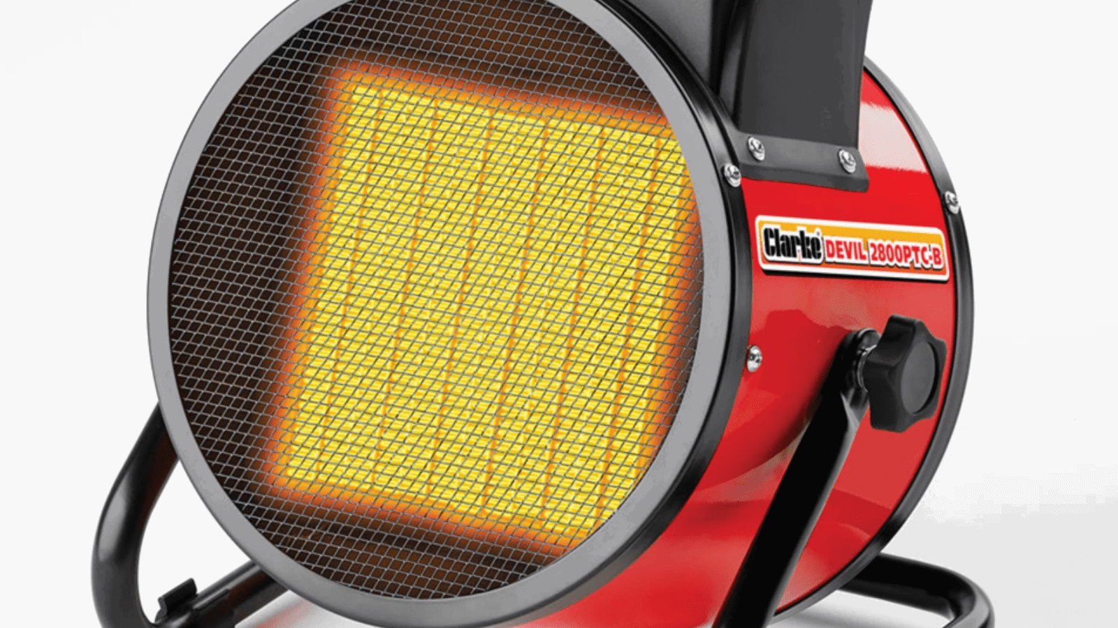 The Clarke DEVIL2800PTC-B 2.8kW Ceramic Fan Heater.