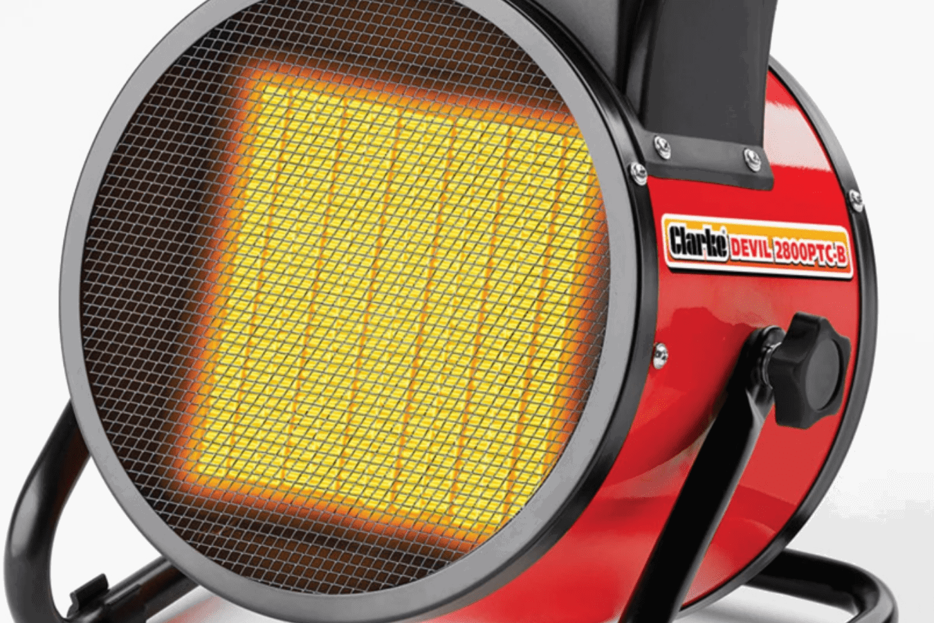 The Clarke DEVIL2800PTC-B 2.8kW Ceramic Fan Heater.