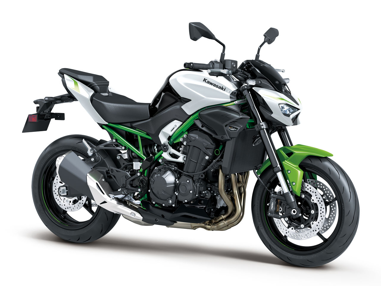 The 2027 Kawasaki Z900 in a white paint scheme.