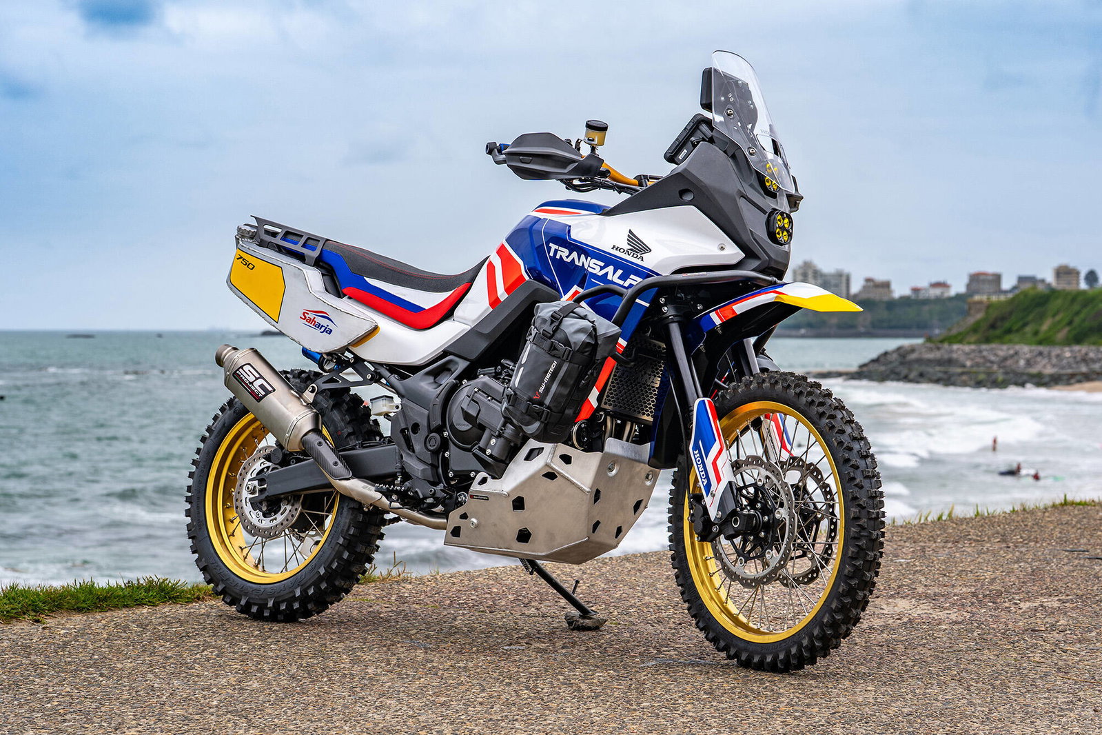 Honda XL750 Transalp with a Tricolour colourway.