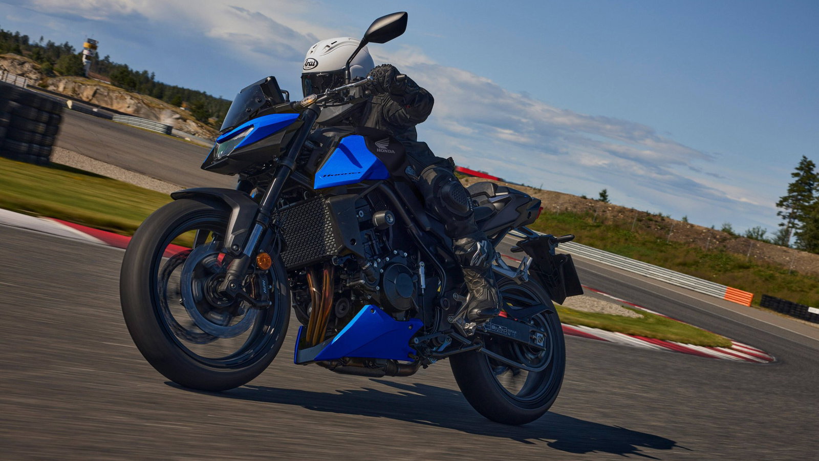 Honda's new CB750 Hornet in action.