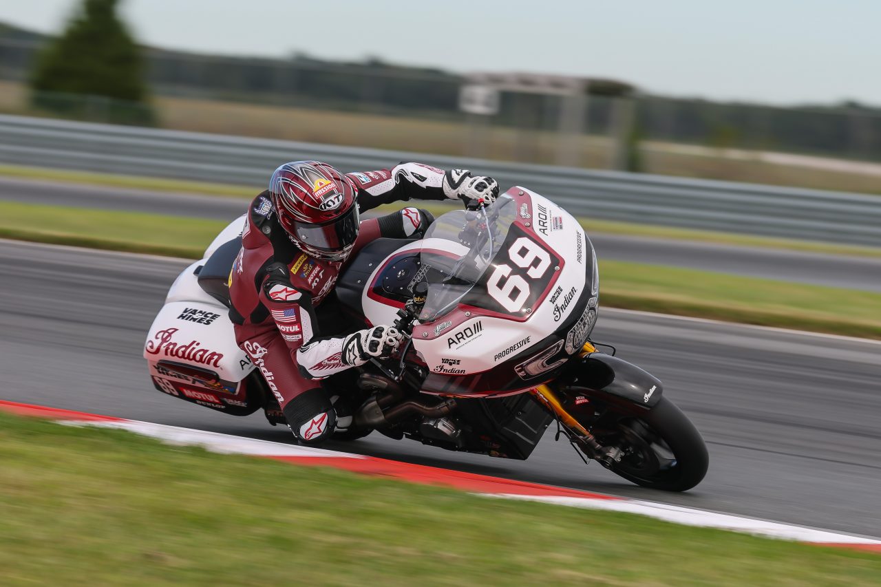 Indian Challenger ridden by Hayden Gillim.