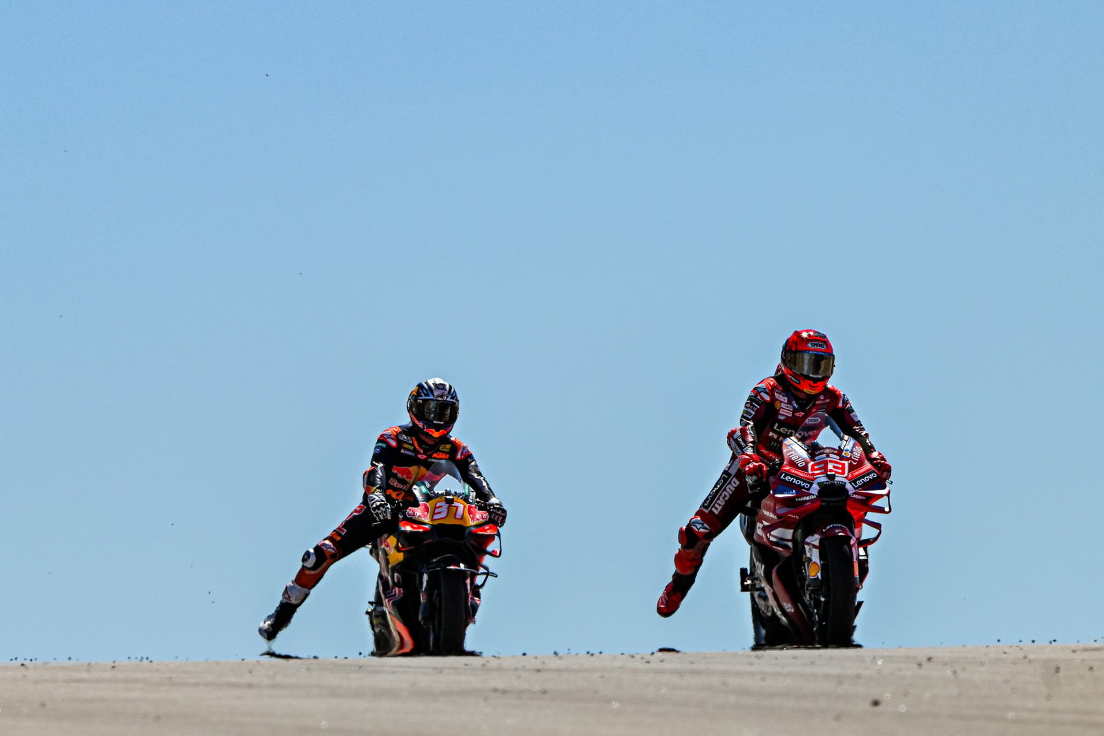 Pedro Acosta chasing 2027 team-mate Marc Marquez.