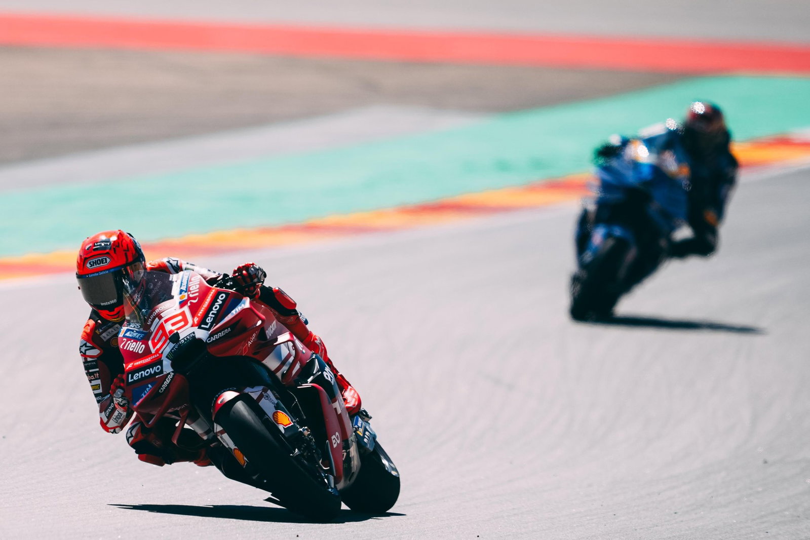 Marc Marquez followed by Alex Marquez.