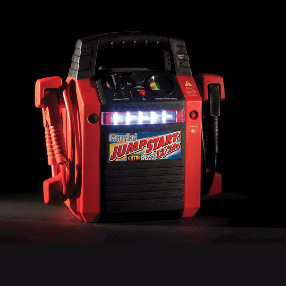 The Clarke JS1224 2000A 12/24V Jumpstart is available to buy through Machine Mart.