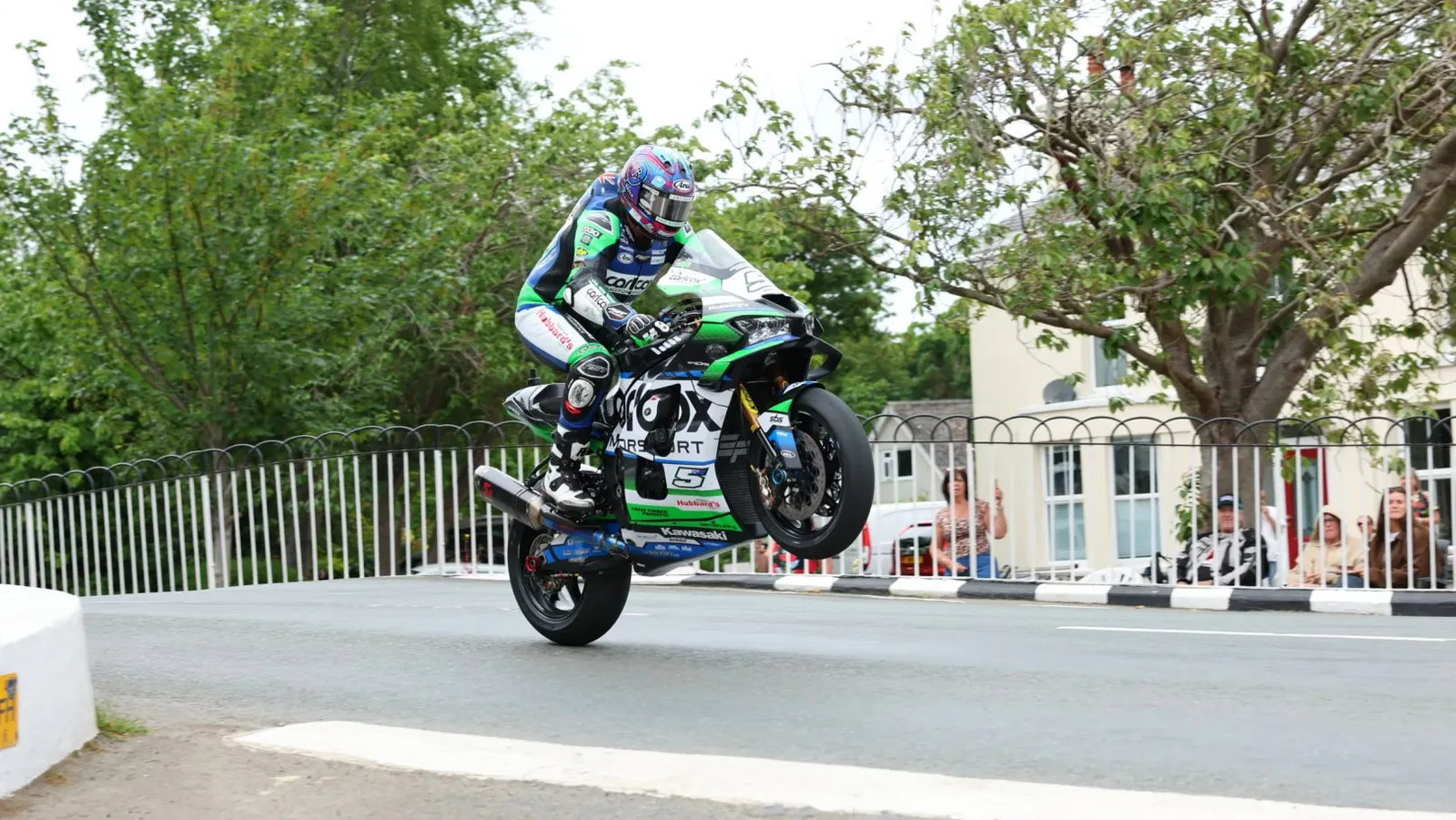 David Johnson remains in hospital a month on from Classic crash. Photo credit: Isle of Man TT.