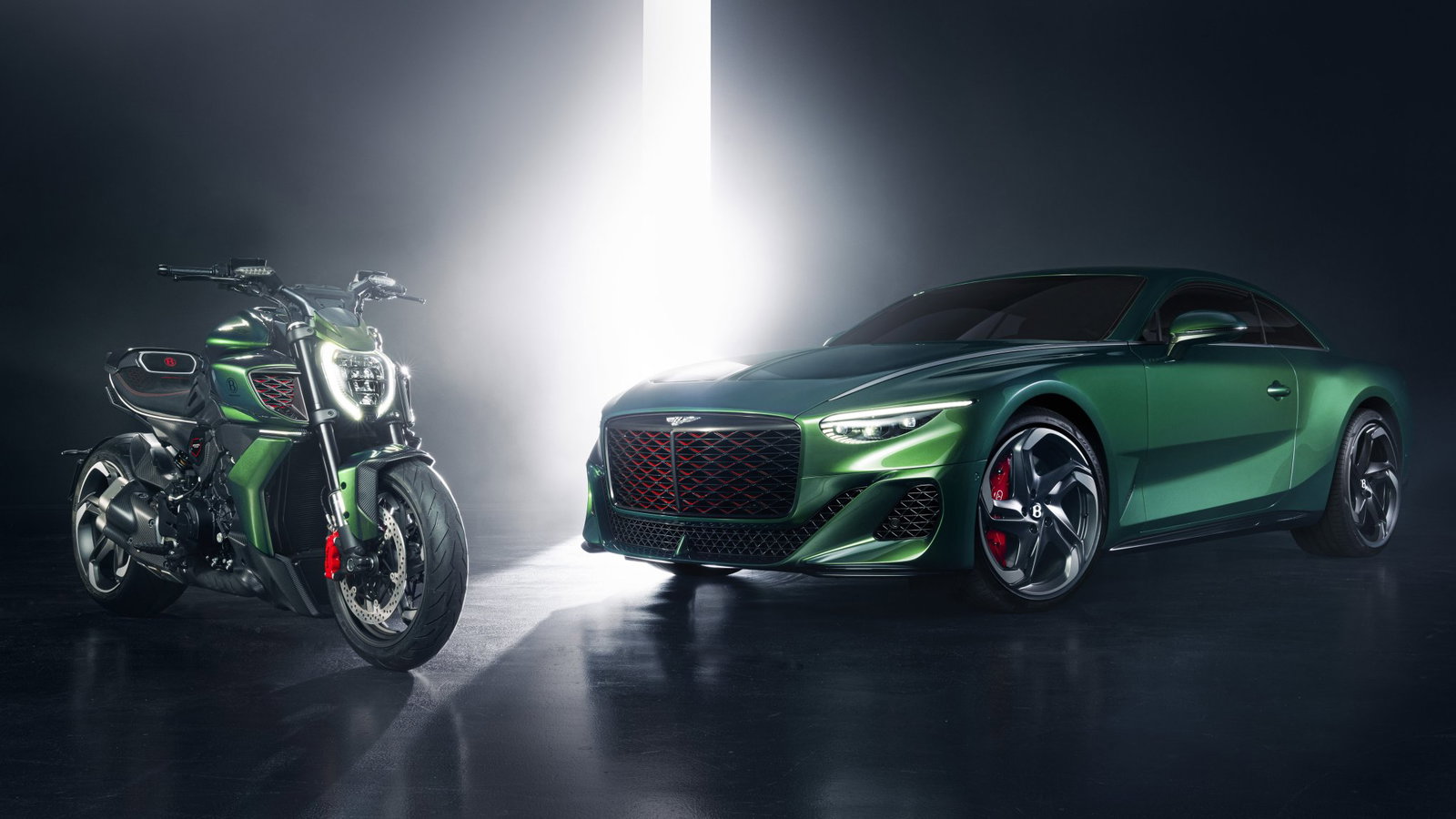 A Ducati Diavel For Bentley and a Bentley Batur