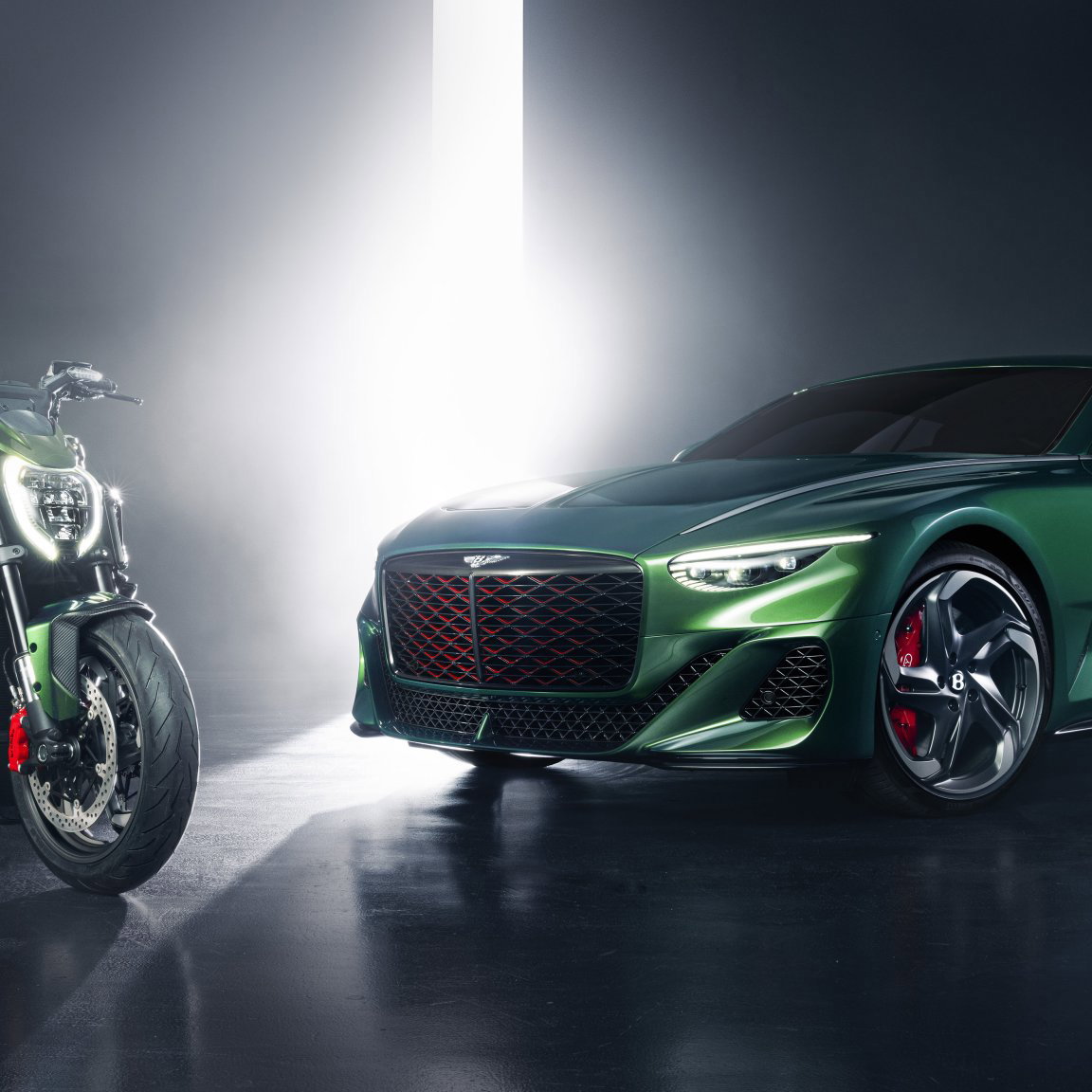 A Ducati Diavel For Bentley and a Bentley Batur