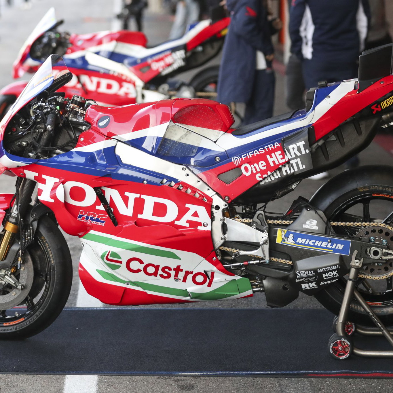 Honda MotoGP bikes. Credit: Gold and Goose.