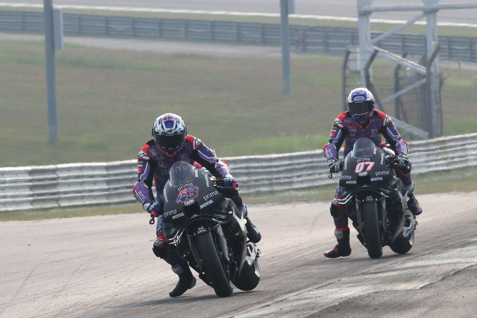 Jack Miller and Toprak Razgatlioglu testing. Credit: Gold and Goose.