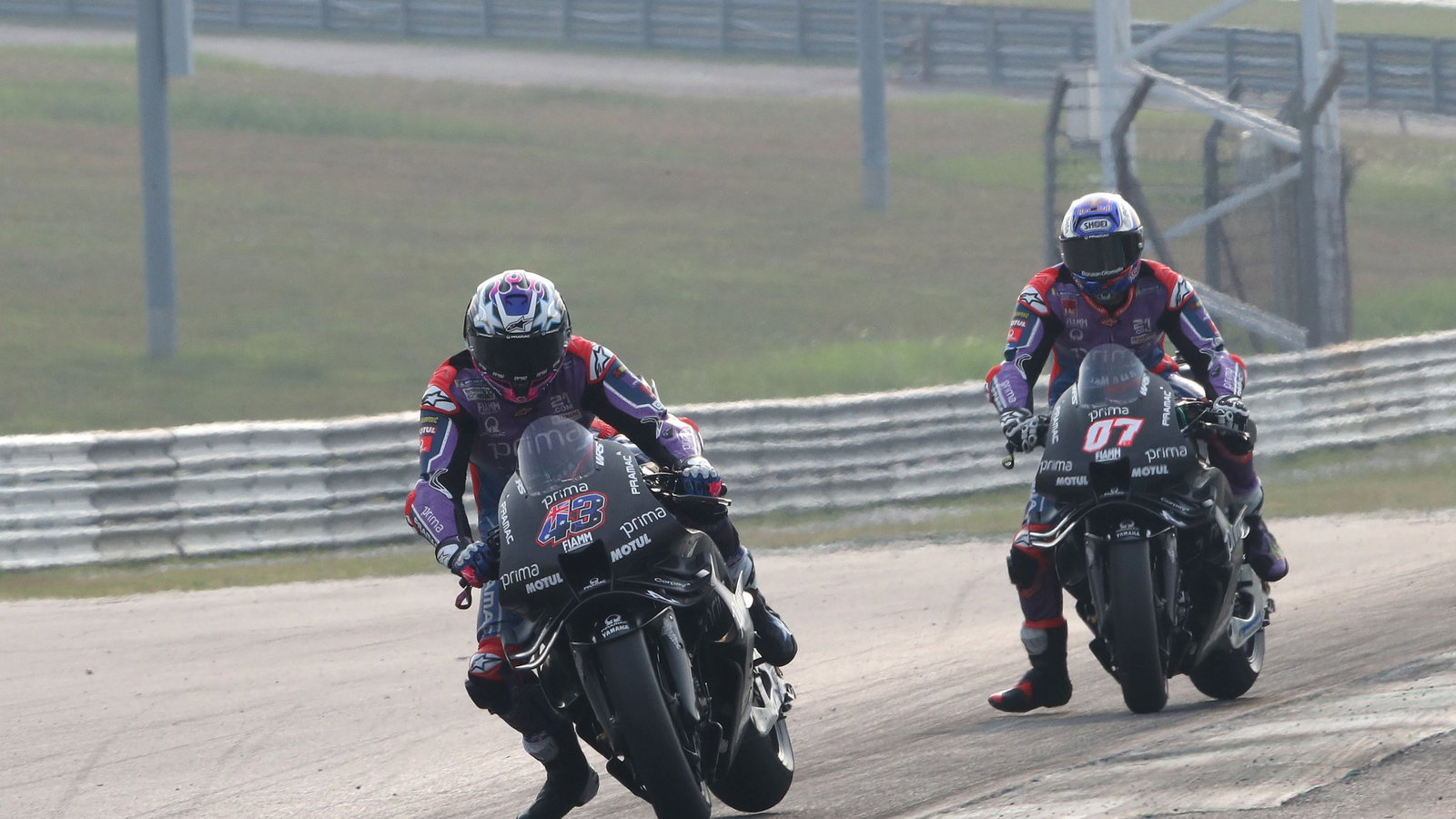 Jack Miller and Toprak Razgatlioglu testing. Credit: Gold and Goose.