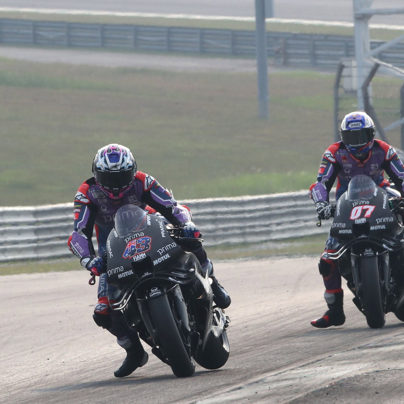 Jack Miller and Toprak Razgatlioglu testing. Credit: Gold and Goose.